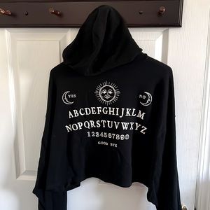 Ouija Cropped hoodie Sz Med goth witch